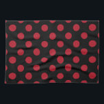 Linge De Cuisine Pois rouge et noir<br><div class="desc">Pois rouge et noir</div>