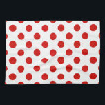 Linge De Cuisine Pois rouges et blancs<br><div class="desc">Pois rouges et blancs</div>
