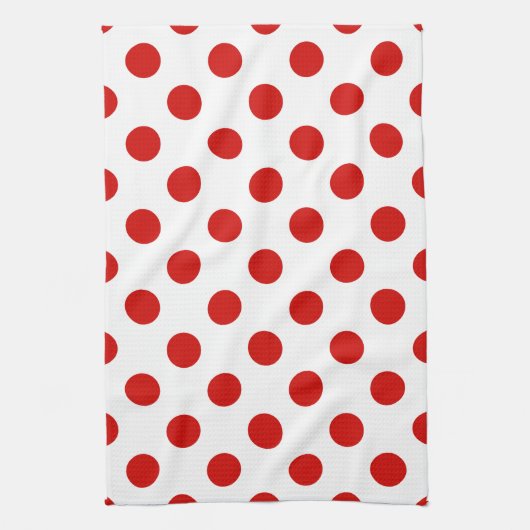 Linge De Cuisine Pois rouges et blancs (Vertical)