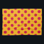 Linge De Cuisine Pois rouges sur jaune<br><div class="desc">Pois rouges sur jaune</div>