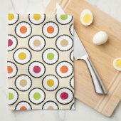 Linge De Cuisine Pois Sushi Maki (Quart Plié)