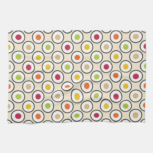 Linge De Cuisine Pois Sushi Maki (Horizontal)