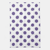 Linge De Cuisine Pois ultra violets sur blanc (Vertical)