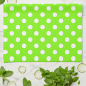 Linge De Cuisine pois verts, blancs et verts (Plié)