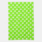 Linge De Cuisine pois verts, blancs et verts (Vertical)
