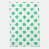 Linge De Cuisine Pois verts et blancs (Vertical)