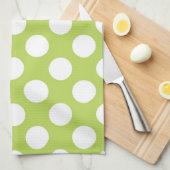 Linge De Cuisine Pois verts, Motif à points Polka, points, pointill (Quart Plié)