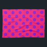 Linge De Cuisine Pois violets sur cerise<br><div class="desc">Pois violets sur cerise</div>