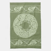 Linge De Cuisine Poisson à nouer celtique en vert (Vertical)