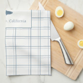 Linge De Cuisine Poisson Bleu de la Maison de Lac Plaid Classable (Quart Plié)