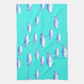 Linge De Cuisine Poisson bleu turquoise (Vertical)