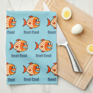 Linge De Cuisine Poisson de dessin animé drôle jeu de mots océan