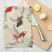 Linge De Cuisine Poisson d'or japonais (Quart Plié)