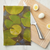 Linge De Cuisine Poisson D'Or Koi Pond Water Lys (Quart Plié)