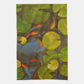 Linge De Cuisine Poisson D'Or Koi Pond Water Lys (Vertical)