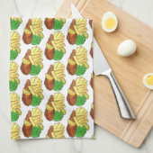 Linge De Cuisine Poisson et chips Pois British Pub Chip Shop Takeaw (Quart Plié)