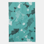 Linge De Cuisine Poisson et fruits (Vertical)