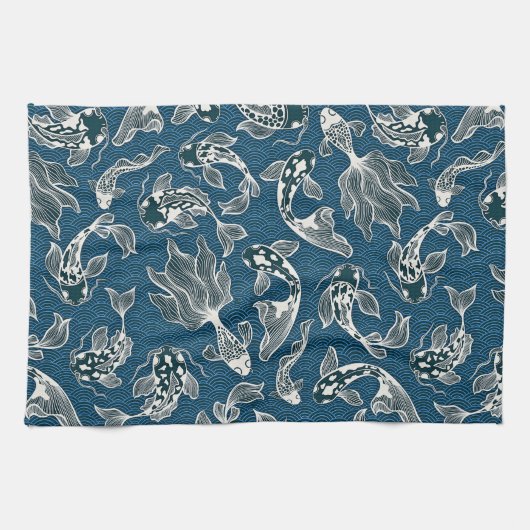 Linge De Cuisine Poisson japonais Koi (Horizontal)