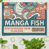 Linge De Cuisine Poisson Manga (Plié)