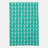 Linge De Cuisine Poisson moderne du milieu du siècle, vert jade et (Vertical)
