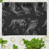 Linge De Cuisine poisson poissonnerie fruits de mer caviar coupes (Plié)