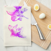 Linge De Cuisine Poisson rouge - (Quart Plié)