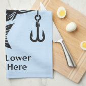 Linge De Cuisine Poisson texte personnalisé (Quart Plié)