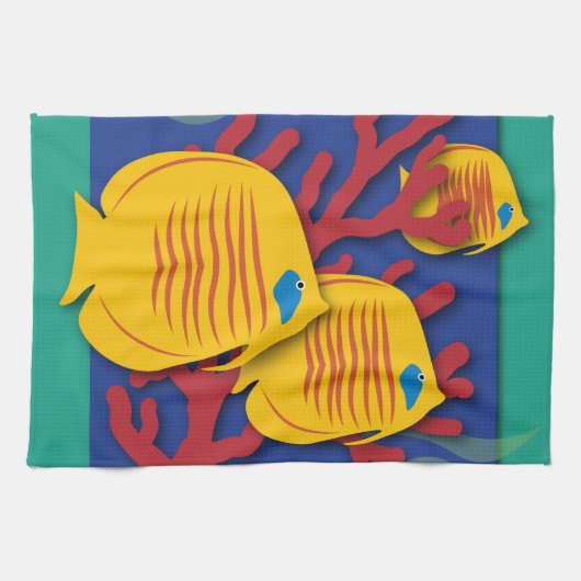 Linge De Cuisine Poisson tropical (Horizontal)