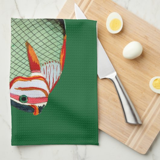 Linge De Cuisine Poisson tropical (Quart Plié)