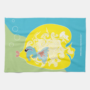 Linge De Cuisine Poisson Tropical Fantaisiste Art Océanique