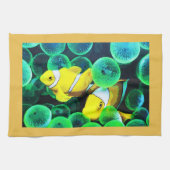 Linge De Cuisine Poisson tropical jaune (Horizontal)
