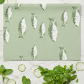 Linge De Cuisine Poisson vert olive (Plié)