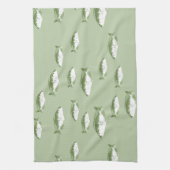 Linge De Cuisine Poisson vert olive (Vertical)