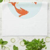 Linge De Cuisine Poissons de Koi (Plié)