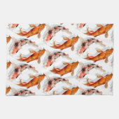 Linge De Cuisine Poissons de Serviette-KOI de cuisine (Horizontal)