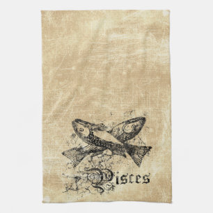 Linge De Cuisine Poissons Zodiac vintages