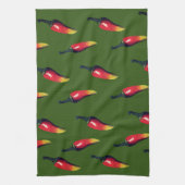 Linge De Cuisine Poivrons chauds colorés personnalisés (Vertical)