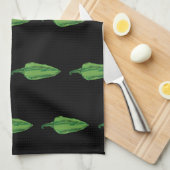 Linge De Cuisine Poivrons chauds verts personnalisés (Quart Plié)