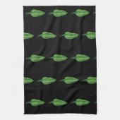 Linge De Cuisine Poivrons chauds verts personnalisés (Vertical)