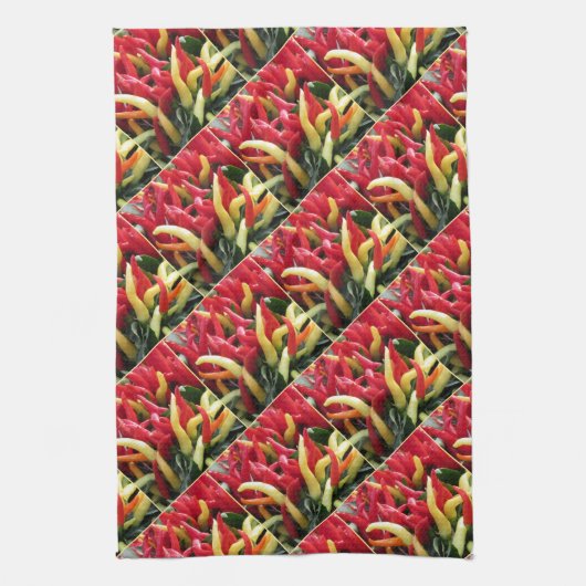 Linge De Cuisine Poivrons chics (Vertical)