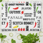 Linge De Cuisine Poivrons de chili épicé jamaïcain (Plié)