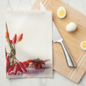 Linge De Cuisine Poivrons de piment (Quart Plié)