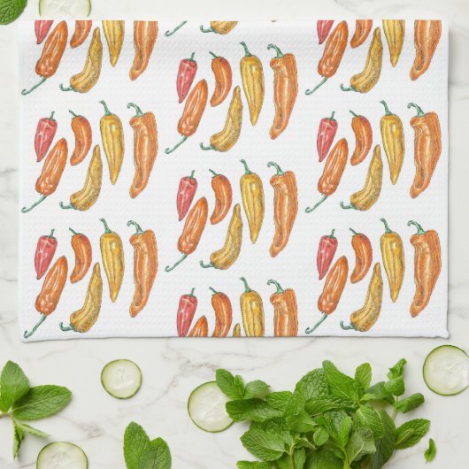 Linge De Cuisine Poivrons doux (Plié)