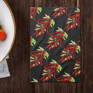 Linge De Cuisine Poivrons rouges vintages