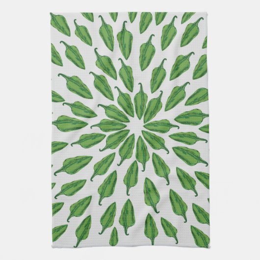 Linge De Cuisine Poivrons verts (Vertical)