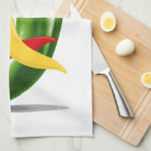 Linge De Cuisine Poivrons verts rouges chili Thunder_Cove (Quart Plié)