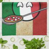 Linge De Cuisine Polandball - Italyball faisant la pizza (Plié)