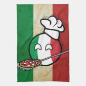 Linge De Cuisine Polandball - Italyball faisant la pizza (Vertical)