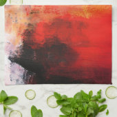 Linge De Cuisine Polar rouge - Art Abstrait (Plié)