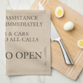 Linge De Cuisine Police Public Call Phone Box Notice (Quart Plié)